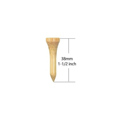 Wooden Golf Tees 3-1/4", 2-3/4", 1-1/2" Available,100 Count (Natural Color, White, Black, Blue, Red, Pink)