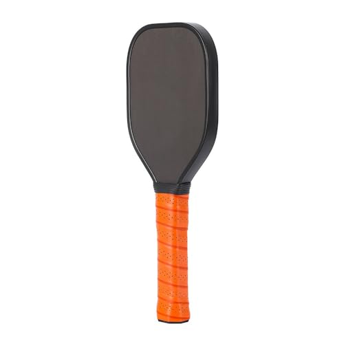 Carbon Fiber Pickleball Training Paddle with Elongated Handle for Sweet Spot Practice Frosted Surface Wear Resistant Core - color: Brown, size: Brown