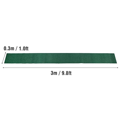0.3x3m Golf Practice Putting Mat, Portable Golf Training Pad, Non - Slip Indoor Outdoor Hitting Mat with Dense Wool Surface for Beginners and Casual Players