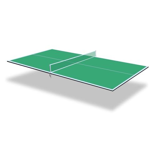 Ping Pong Table Top for Billiard Table - 6FT/7FT/8FT/9FT Foldable Table Tennis Topper with Net & Premium Foam Padding | Portable Table Tennis Conversion Top for Indoor & Outdoor Games - color: Green, size: 7x4FT