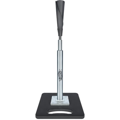 PLAYAPUT Baseball Batting Tee - Portablel Hitting Tee for Baseball/Softball with Handrolled Flexible Rubber Top, Premium Baseball Tee,Height Adjustable 24-46 inches for Kids or Adults| Easy Carrying