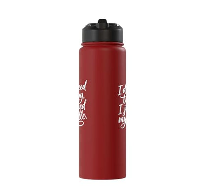 I don't need therapy, I just need my paddle. Pickleball game Stainless Steel Insulated Water Bottle - color: Red