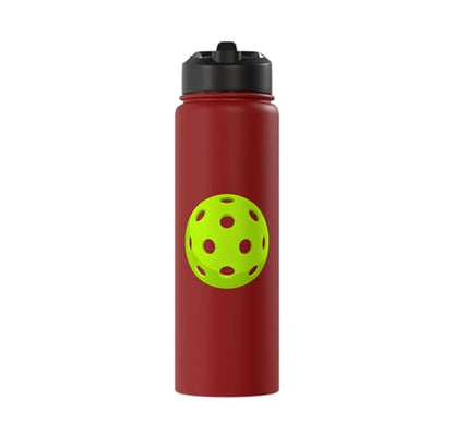Pickleball: Dinking Buddy Stainless Steel Insulated Water Bottle - color: Red
