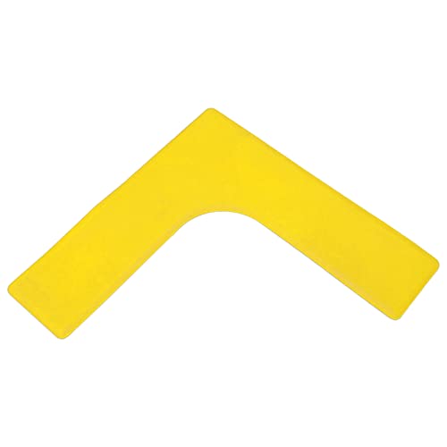 10 PCS Durably Tennis Court Line Boundary Markers with Right Angle Plane Landmark, Sunscreen, for Football Badminton and Other Games (Yellow)