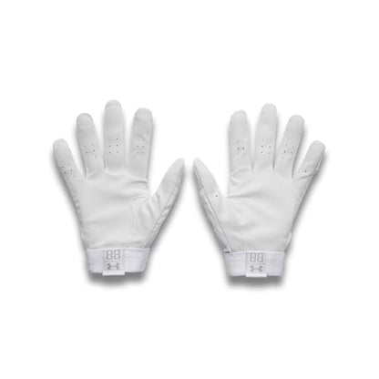 Under Armour Clean Up Baseball Gloves - color: (100) White / White / Metallic Silver, size: X-Large