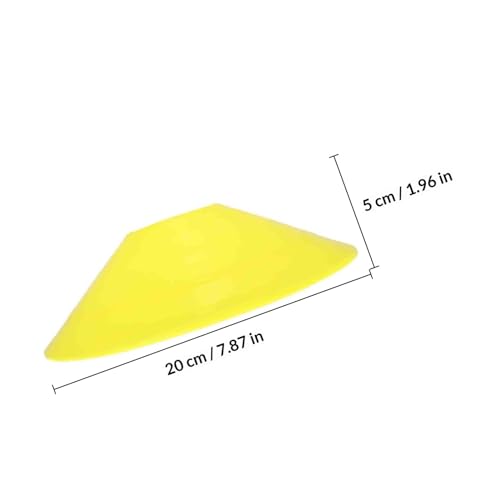 Ciieeo 12pcs Yellow Portable Disc Cones Football Training Plates Multi-Function Soccer Agility Markers for Sports Practice and Coaching
