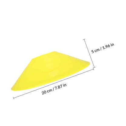 Ciieeo 12pcs Yellow Portable Disc Cones Football Training Plates Multi-Function Soccer Agility Markers for Sports Practice and Coaching