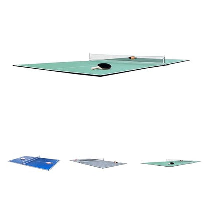 RACK Virgo Table Tennis Conversion Top for Billiard/Pool Table 4 Piece– Indoor Ping Pong Tabletop - color: Green