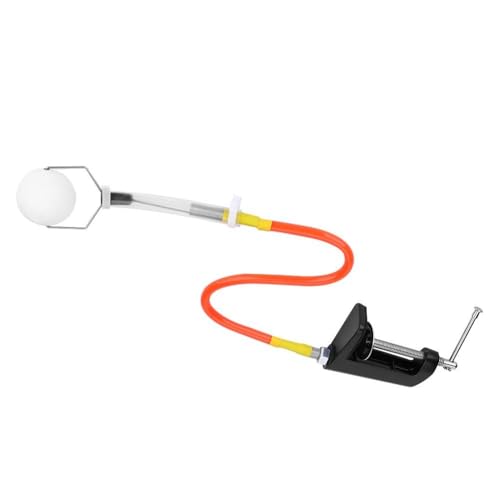 Table Tennis Rebound Trainer with Suction Base- Fixed Ball Clip with Rotation Display for Solo Practice,Forehand & Backhand Stroke Training Tool