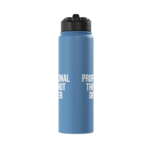 Professional Third Shot Dropper Pickleball Player Design Stainless Steel Insulated Water Bottle - color: Light Blue