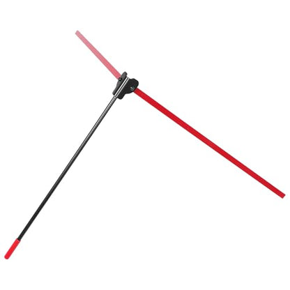 Mikinona Non-Slip Football Kicking Tee and Field Goal Holder Portable Football Kick Stand for Training Practice, Adjustable Red Double Rod with Black Round Bar for Adult and Youth