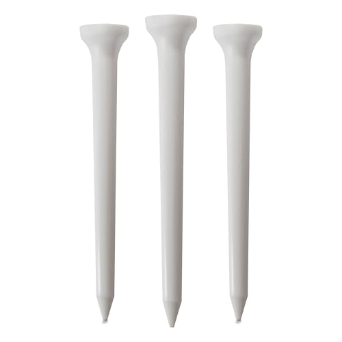 Golf Tees – 3 1/4" Tall – 25 White Golf Tees - Made from Durable Plastic - Golf Accessories for Men and Women - Made in The USA