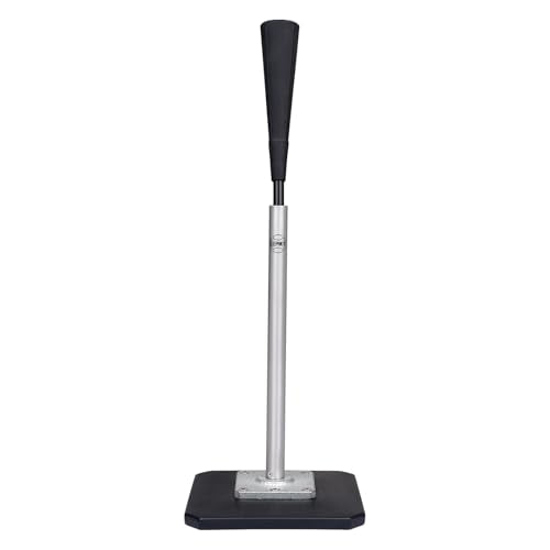 Portable Baseball Tee, Batting Tee for Baseball/Softball, Adjustable Height, Tee Ball Stand with Weighted Base, Flexible Rubber Top, Hitting Tee for Kid/Youth/Adult, Easy Assembly - size: Height 17" to 23"