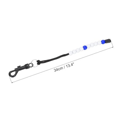 Golf Beads Score Counter, Golf Stroke Counter Beads with Clips Golf Accessories for Women Men Golfer Strokes Count, White/Blue