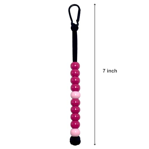 Pack 3pcs, Golf Beads Count Stroke Score Counter, Durable 550 lbs Paracord String with 10 Beads, Easy Scorekeeping, Hand-Braided with Clip - style: Pack 3pcs - Pink