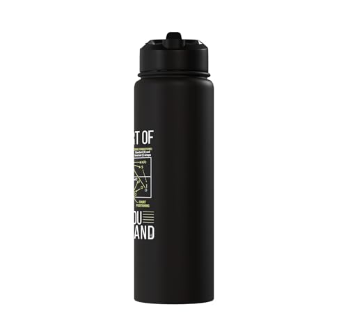 Pickleball Strategy Diagram Funny Sports Stainless Steel Insulated Water Bottle - color: Black
