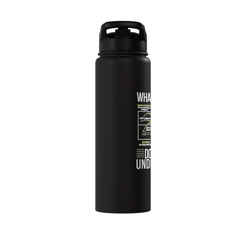 Pickleball Strategy Diagram Funny Sports Stainless Steel Insulated Water Bottle - color: Black
