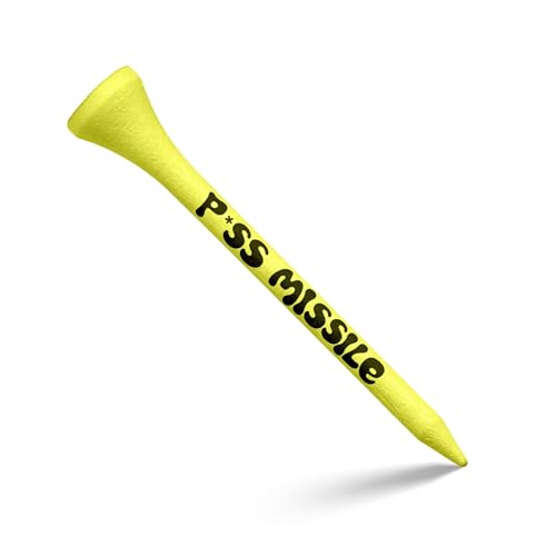Driver Darts by P*ss Missile, Premium Bamboo Wood Golf Tees - Iconic Tee Packging and Style, Cool Golf Gifts
