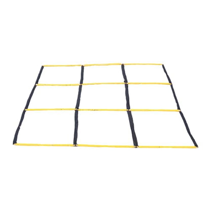 Multifunctional 9 Grids Agility Ladder for Sports Training Fitness and Footworks Drill Agility Train Enduring Adjusted Speed Training - color: Yellow