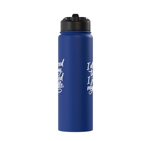 I don't need therapy, I just need my paddle. Pickleball game Stainless Steel Insulated Water Bottle - color: Royal Blue
