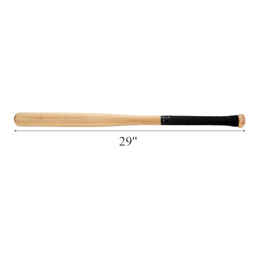 Tebery Wooden Baseball Bat Solid, 29 Inch Softball Bat for Practice, Home Self Defense Bat for Car, Outdoors Protection