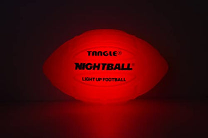Glow in The Dark Nightball LED Football - Light up Football with Bright LED Lights - Kids and Adults, Red