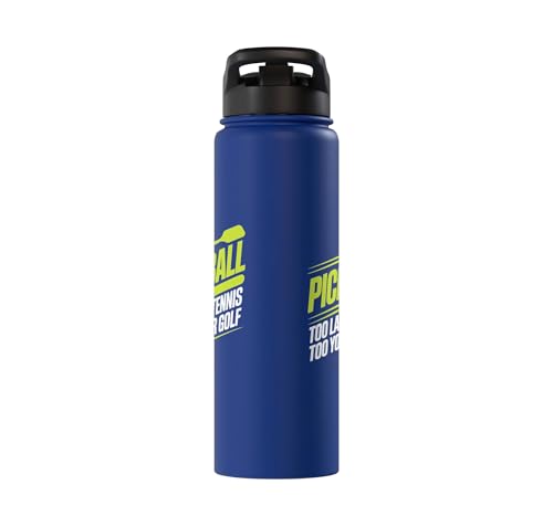 Pickleball Player Too Lazy For Tennis Too Young For Golf Stainless Steel Insulated Water Bottle - color: Royal Blue
