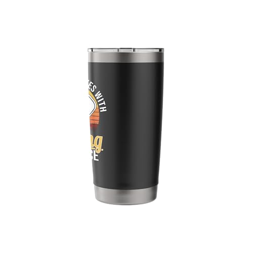 Game Improves With Dinking Practice Funny Pickleball Player Stainless Steel Insulated Tumbler