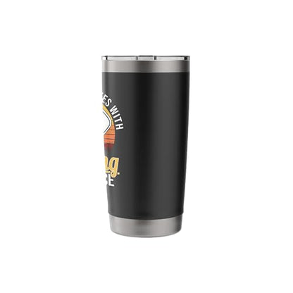 Game Improves With Dinking Practice Funny Pickleball Player Stainless Steel Insulated Tumbler