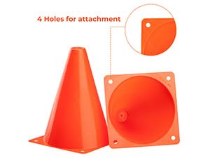 CARTMAN Plastic Training Cones (Set of 12/24 Pack 9" or 12/24 Pack 7" or 12/24 Pack Disc Cone) Agility Soccer Cones, Indoor Outdoor and Festive Events Field Marker Agility Cones - style: 7" 12pk