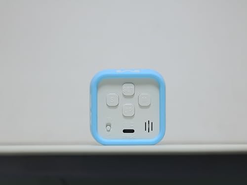 Rotating Pomodoro Cube Visual Timer 5, 25, 10 50 Minutes Preset, Rechargeable Desk Productivity Flip Timer w/Silicone Cover Custom Countdown, Silent Mode for ADHD, Study, Work, School(Blue) - color: Blue+white
