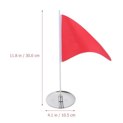 HEMOTON Portable Golf Flagstick with Hole Cup, Stainless Steel Putting for Backyard Indoor Practice, Mini Golfing Target Training Aid Accessories for Office Home