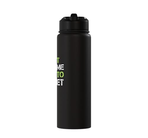 Pickleball Water Bottle - Dont Make Come Net - Player Gift Stainless Steel Insulated Water Bottle - color: Black