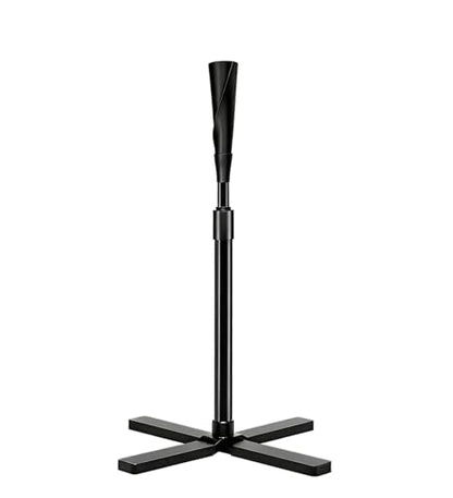 TARUMG Portable Batting Tee for Baseball/Softball, Height Adjustment from 25-47 inches, Heavy Duty Baseball Tee with Detachable Rubber Top, Easy Assembly Hitting Tee for Kids/Youth/Adults - style: Basic&Black 25“-37”
