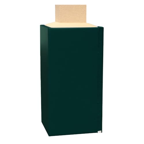 Safety Pole Pad – Square Pole Padding Basketball Pole Pads, 1” Thick Closed Cell Foam for Impact Safety, Weatherproof Goal Padding Pole, UV-Resistant Vinyl Cover, Hook/Loop, 4 FT Tall - color: FOREST GREEN, size: 4" x 4" square