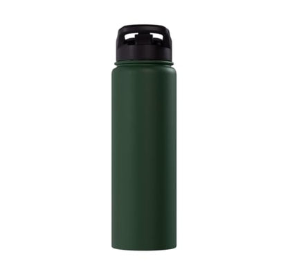Pickleball: Dinking Buddy Stainless Steel Insulated Water Bottle - color: Dark Green