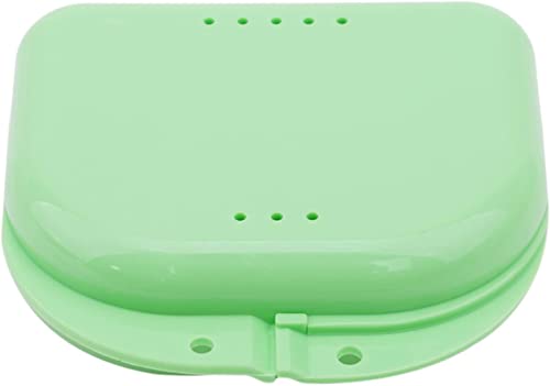 Generic Retainer Case Mouth Guard Case Orthodontic Dental Retainer Box Denture Storage Container,Green Fashion Book