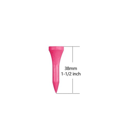 Wooden Golf Tees 3-1/4", 2-3/4", 1-1/2" Available,100 Count (Natural Color, White, Black, Blue, Red, Pink) - color: Pink, size: 1 1/2 inch