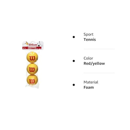 Wilson Starter Foam Tennis Balls, Yellow/Red
