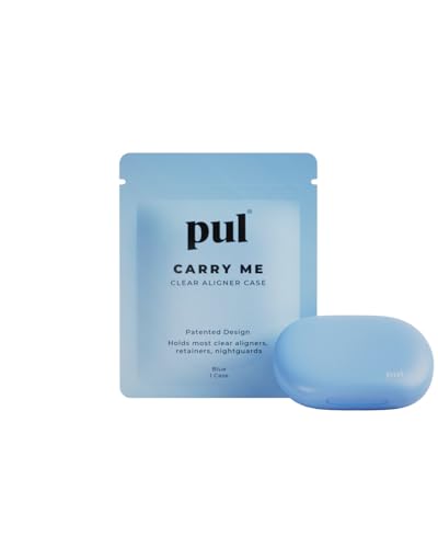 PUL Retainer Case for Invisalign & Clear Aligners - Slim Clear Aligner Case with Secure Magnetic Closure - Travel Retainer Holder for Invisalign Accessories, Mouth Guards & Dentures - Blue - color: Blue