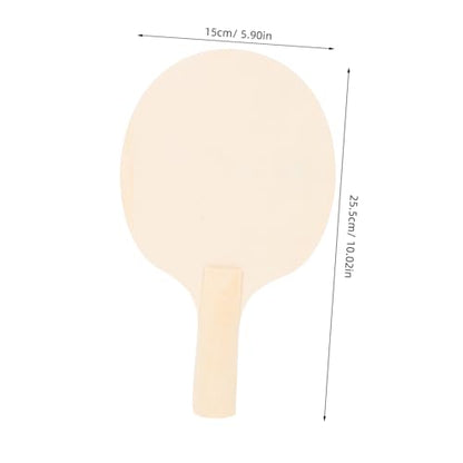 YARNOW Table Tennis Paddles Set of 4 Unpainted Wood Table Tennis Paddle for Kids Adults Indoor Outdoor Use Painting Crafts