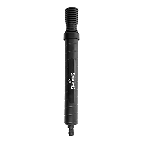 Spalding Sports Ball Pump Kit | Ideal for Basketball, Volleyball, Football, Soccer Ball & Rugby Ball | Complete Hand Pump Kit with Needles - color: Dual Action - 12" - Black