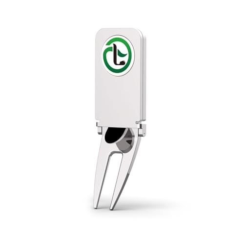 Magnetic Golf Divot Repair Tool and Ball Marker, 4 in 1 Golf Accessory Tool, Opener - Club Tee - Groove Cleaner - Putting Alignment - Designed to Be The Ultimate Tool for The Green - color: White