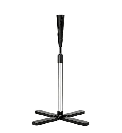 TARUMG Portable Batting Tee for Baseball/Softball, Height Adjustment from 25-47 inches, Heavy Duty Baseball Tee with Detachable Rubber Top, Easy Assembly Hitting Tee for Kids/Youth/Adults - style: Basic&Silver 25“-37”