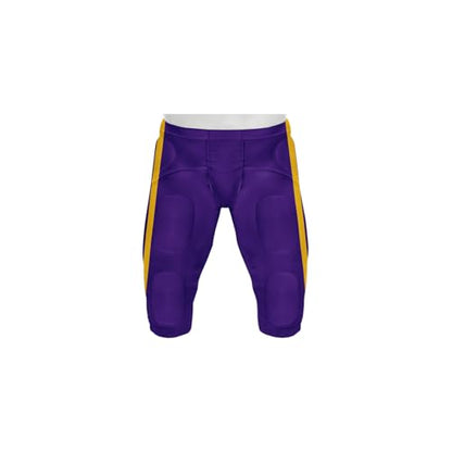 Youth Football Practice Jersey, Custom Blank Kids Practice Football Uniform Sportswear for Boys Training Games - color: Purple Gold White