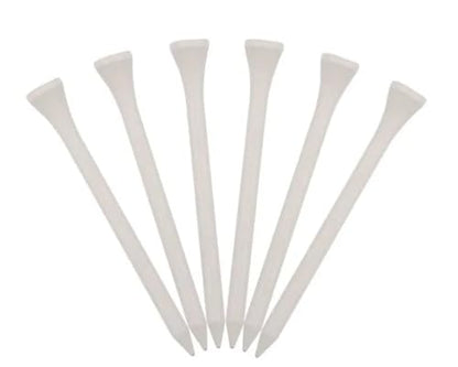 GBM White Golf Tees 100 Pack – 2 3/4″ Wooden Golf Tees – Customizable 2-Line Personalized Golf Tees – Durable Bulk Golf Accessories for Men & Women