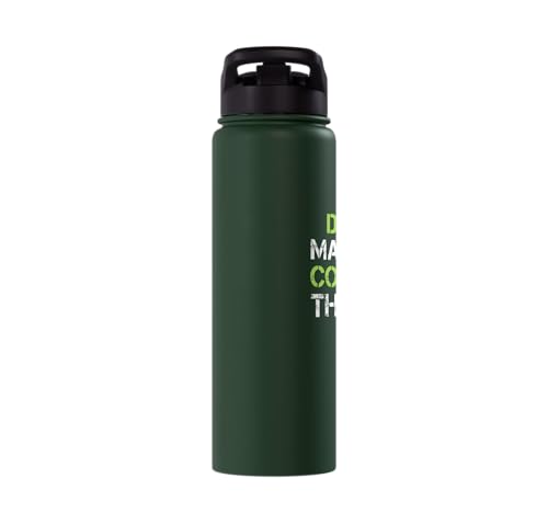 Pickleball Water Bottle - Dont Make Come Net - Player Gift Stainless Steel Insulated Water Bottle - color: Dark Green