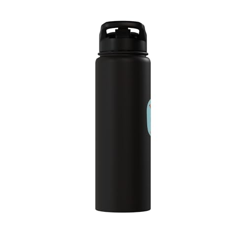 Funny Pickleball Excuse There's a Hole in My Paddle Stainless Steel Insulated Water Bottle - color: Black