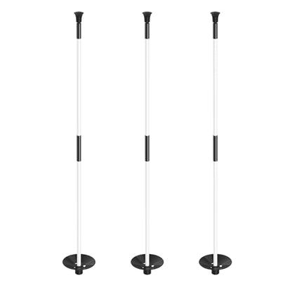 KINGTOP Golf Flagstick - Portable Design, Practice Putting Green Flag Stick for Yard, Club - Golf Pole Pin Flagpole, 3FT or 6FT Heights Available - color: 3ft White Flagpole-3 Pack