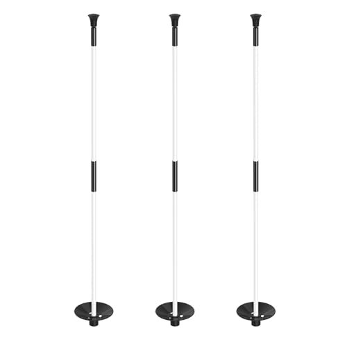 KINGTOP Golf Flagstick - Portable Design, Practice Putting Green Flag Stick for Yard, Club - Golf Pole Pin Flagpole, 3FT or 6FT Heights Available - color: 3ft White Flagpole-3 Pack